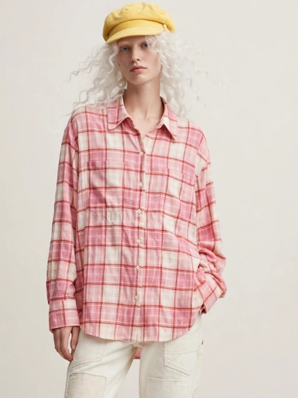American Eagle oversized cotton flannel shirt